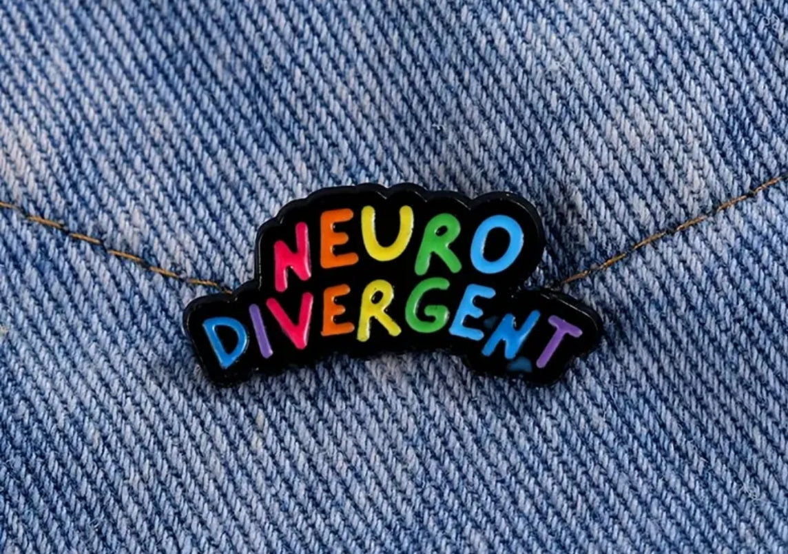 Neurodiverse badges (metal pins)