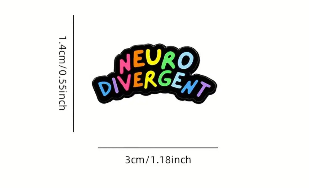 Neurodiverse badges (metal pins)