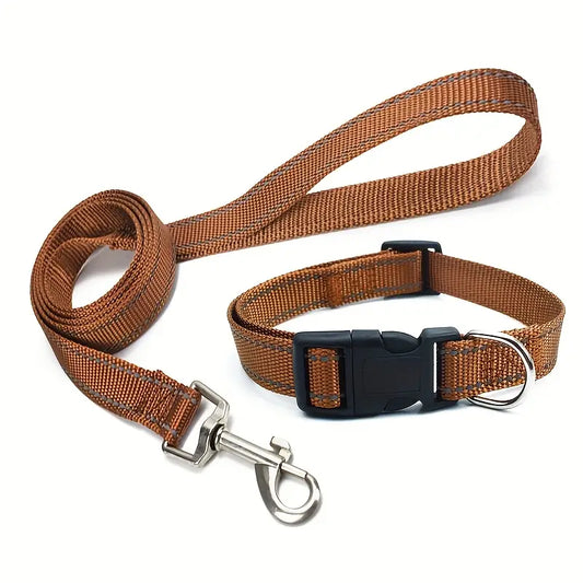 Collar and lead set (2 pce) - many colours