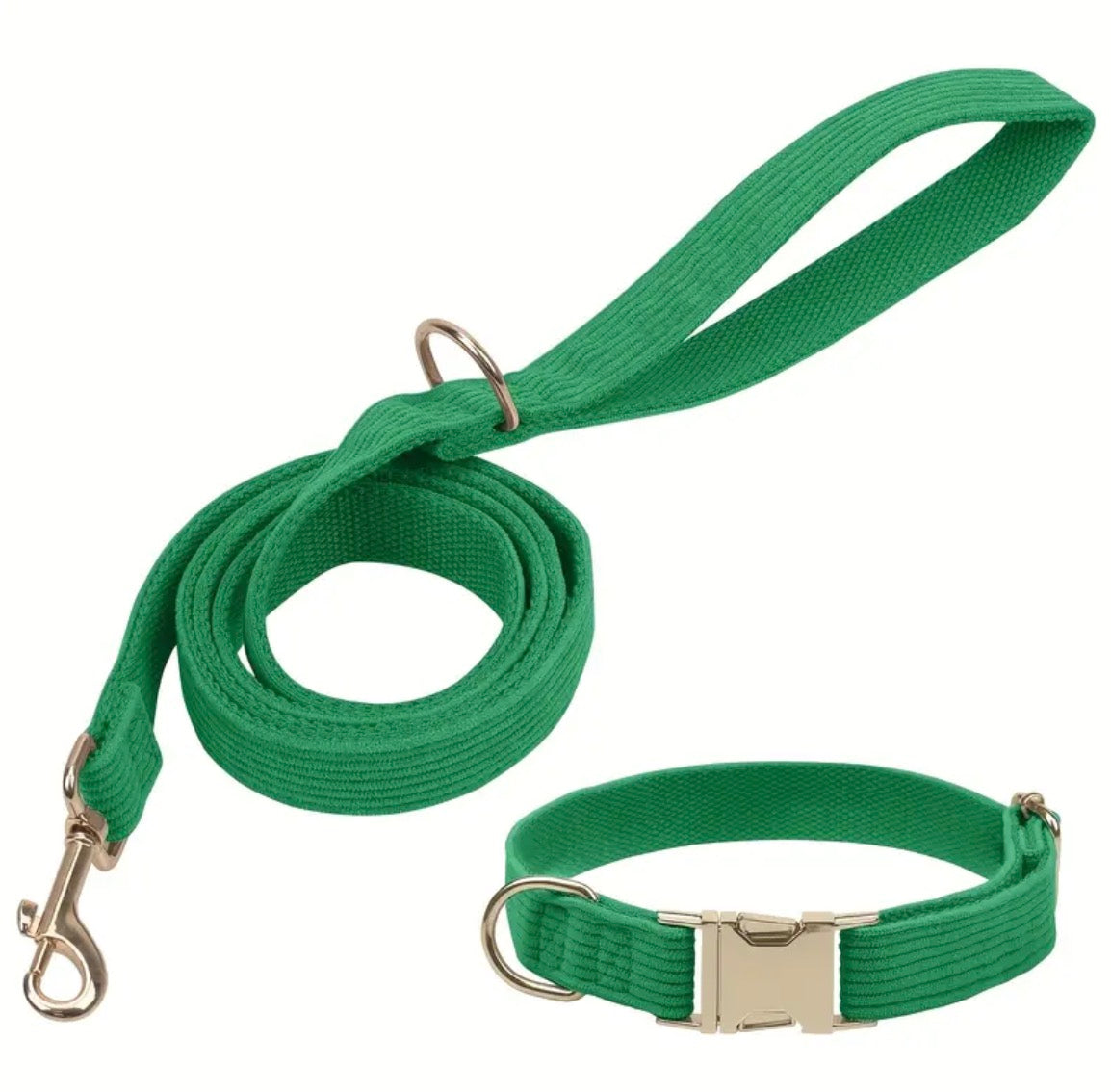 Corduroy Collar and lead set (2 pce)