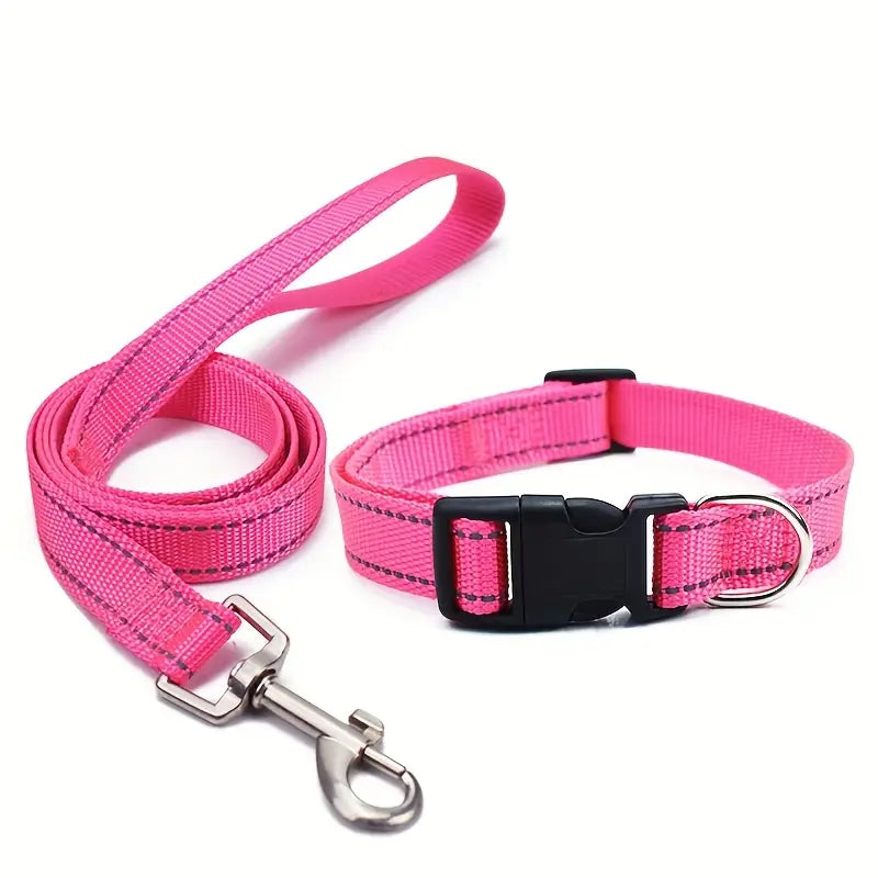 Collar and lead set (2 pce) - many colours