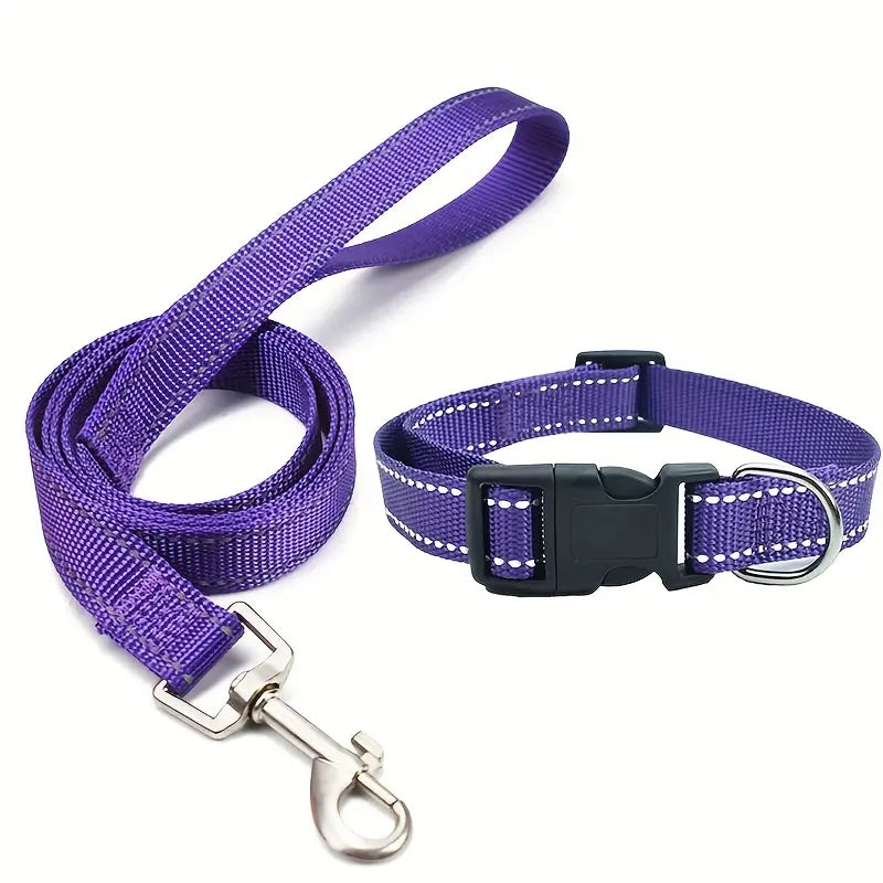 Collar and lead set (2 pce) - many colours