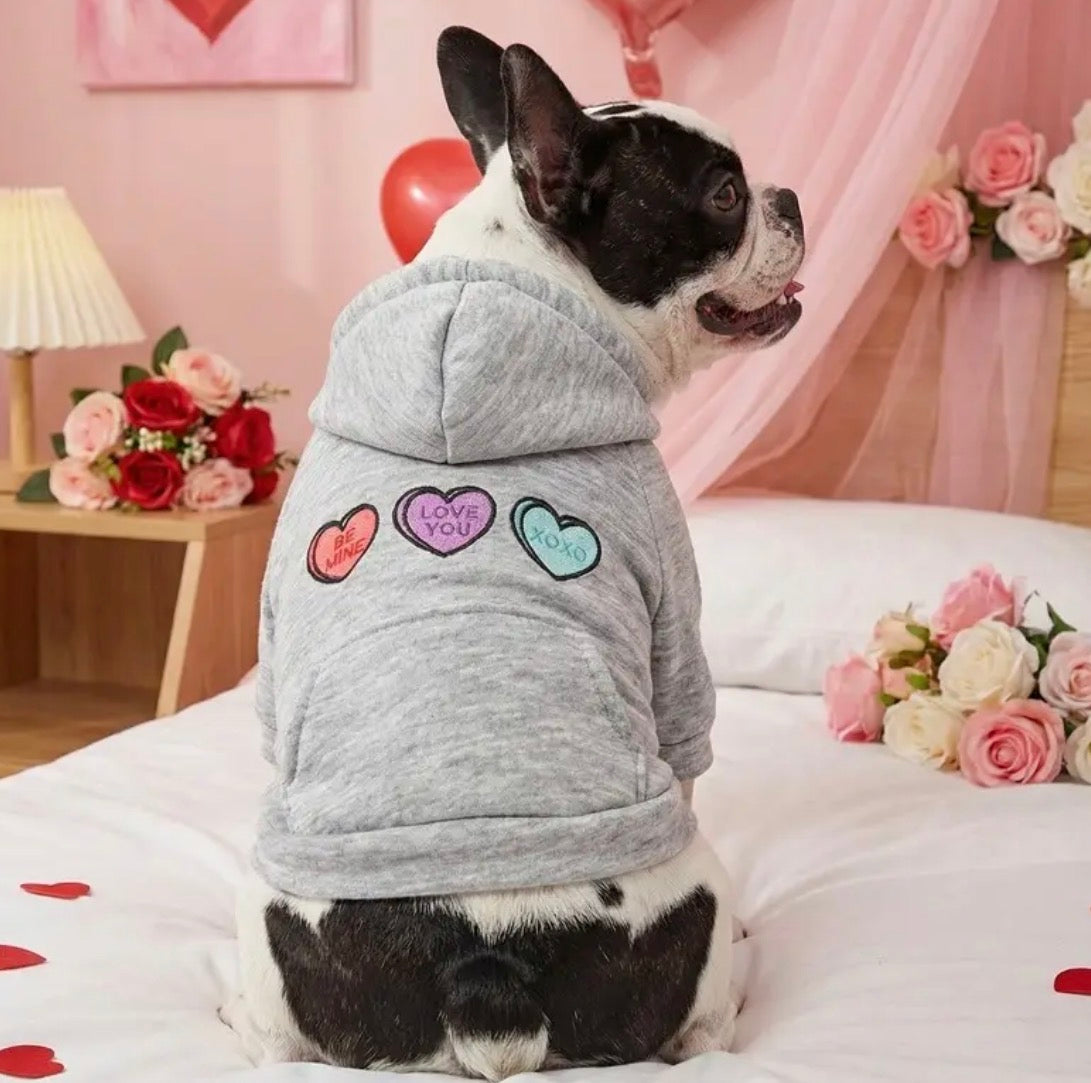 Grey heart hoodie