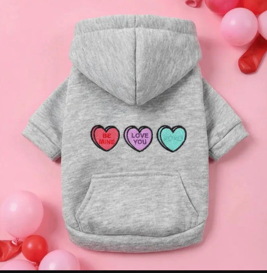 Grey heart hoodie