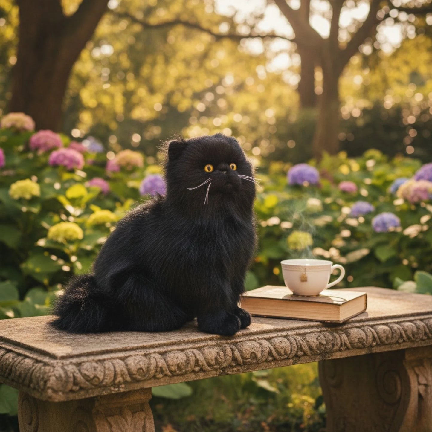 Crystal - Black Cat - 34cm sitting