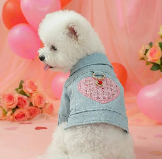 Denim Jacket with hearts