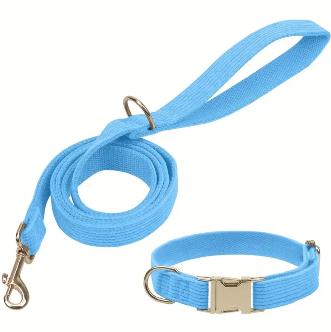 Corduroy Collar and lead set (2 pce)