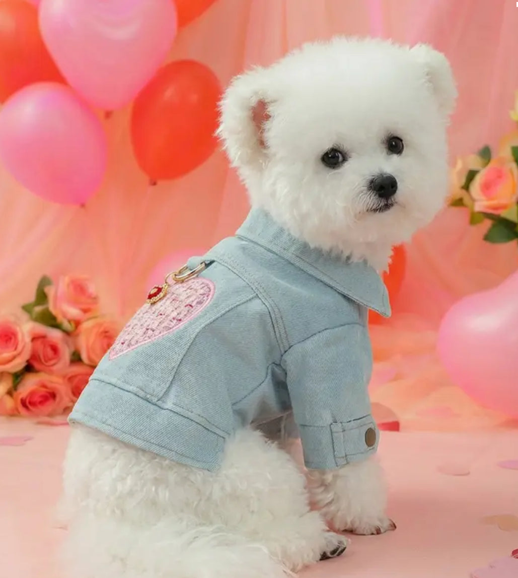 Denim Jacket with hearts