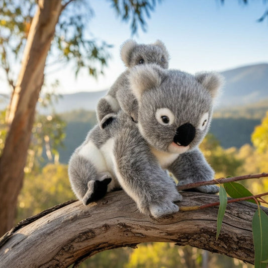 Kelly & Kiri - Koala with baby on back - 23cm
