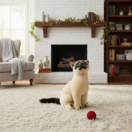 Noodles - Siamese Cat - 26cm sitting