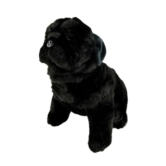 Oreo - Pug - 28cm sitting, black