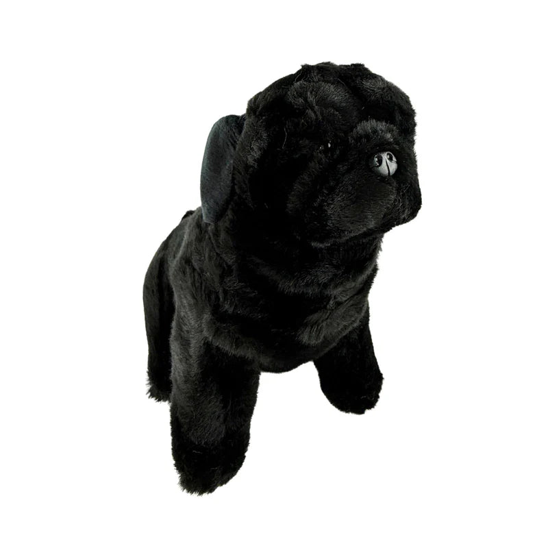 Oreo - Pug - 28cm sitting, black